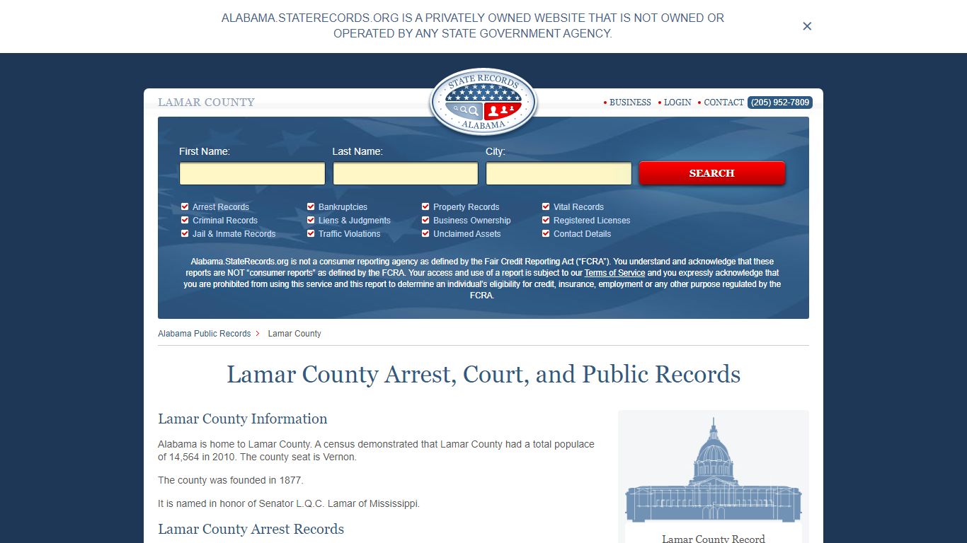 Lamar County Arrest, Court, and Public Records